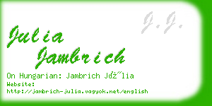 julia jambrich business card